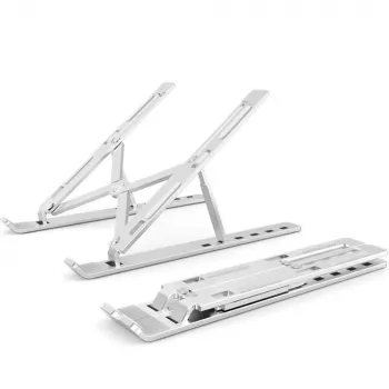 MOZOS N3 SV Ergonominis aliumininis stovas nešiojamam kompiuteriui 10-17.3 colių, sidabrinis