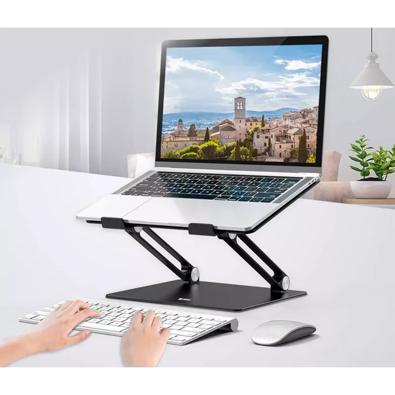MOZOS LS1-ALU Aliumininis stovas nešiojamam kompiuteriui, juodas