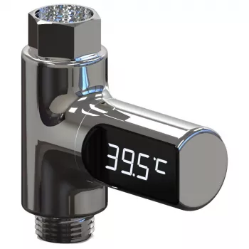 MOZOS LED Digital Shower Thermometer Water Powered