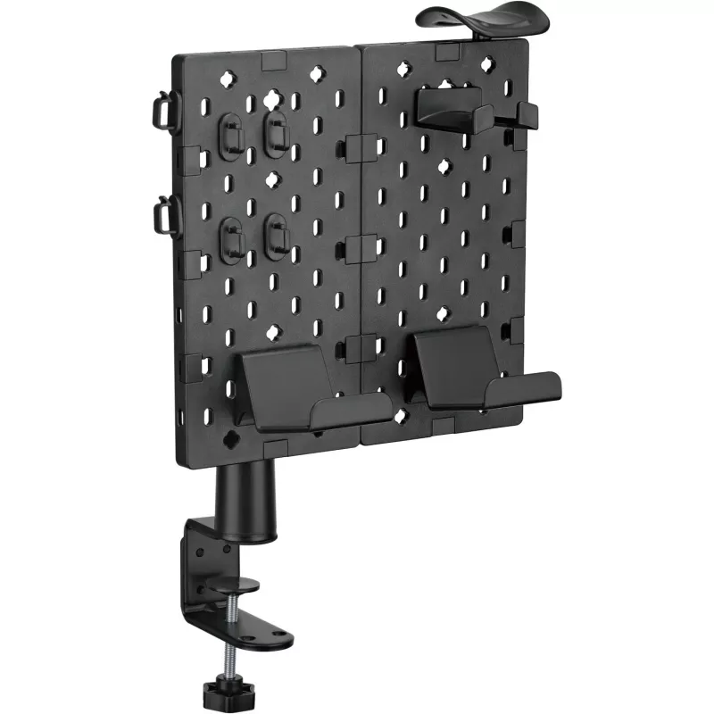 MOZOS OA1 Perforated Board Desk Organizer, Black, Steel