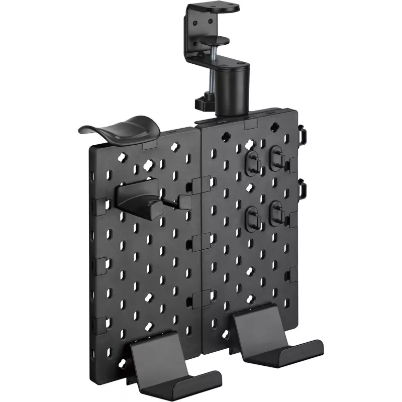 MOZOS OA1 Perforated Board Desk Organizer, Black, Steel