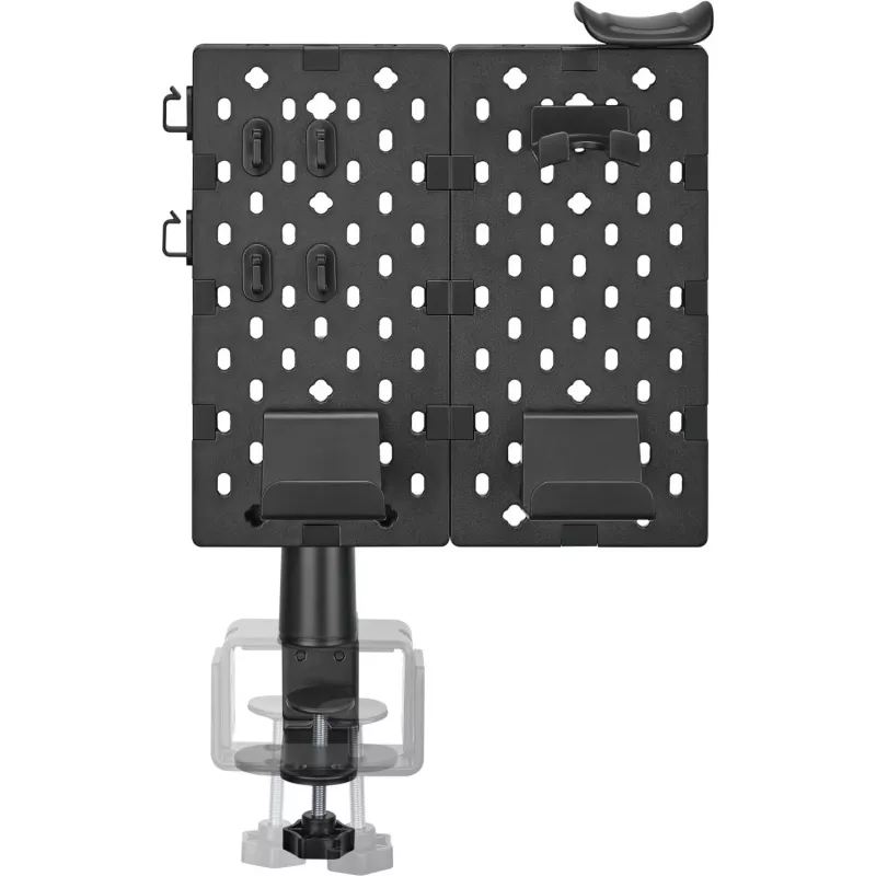 MOZOS OA1 Perforated Board Desk Organizer, Black, Steel