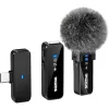 MOZOS MX2-DUAL belaidžių segamųjų mikrofonų rinkinys telefonams, 2 mikrofonai, 2,4 GHz, USB-C