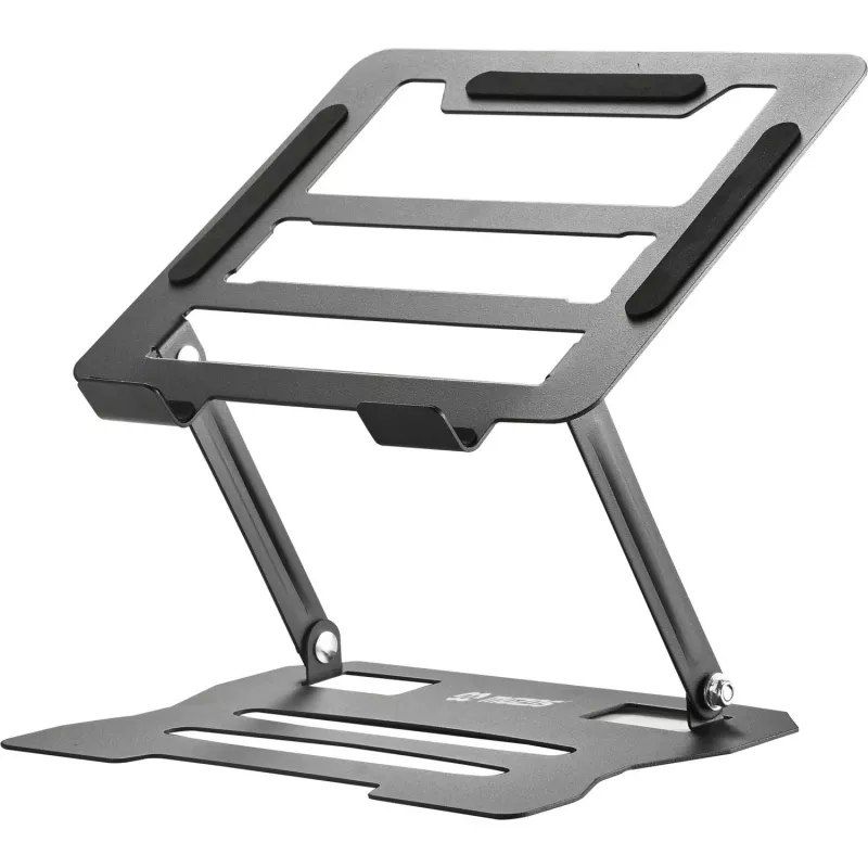 MOZOS N2-BK ergonomiškas nešiojamojo kompiuterio stovas – juodas, reguliuojamo aukščio, sulankstomas, aliuminis