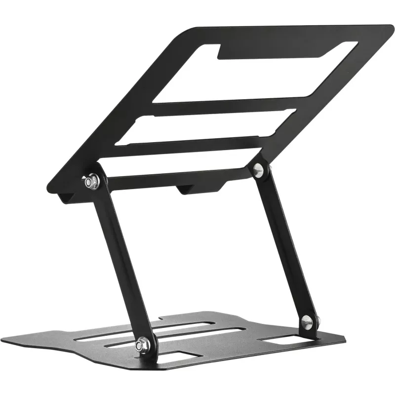 MOZOS N2-BK ergonomiškas nešiojamojo kompiuterio stovas – juodas, reguliuojamo aukščio, sulankstomas, aliuminis