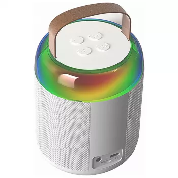 MOZOS MK White Karaoke Microphone Bluetooth Speaker