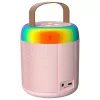 MOZOS MK Pink Karaoke mikrofonas su Bluetooth garsiakalbiu