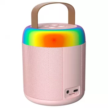 MOZOS MK Pink Karaoke mikrofonas su Bluetooth garsiakalbiu