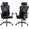 MOZOS ERGO-X Ergonomic Office Chair with Adjustable Lumbar Support and Headrest, Black