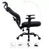 MOZOS ERGO-X Ergonomic Office Chair with Adjustable Lumbar Support and Headrest, Black