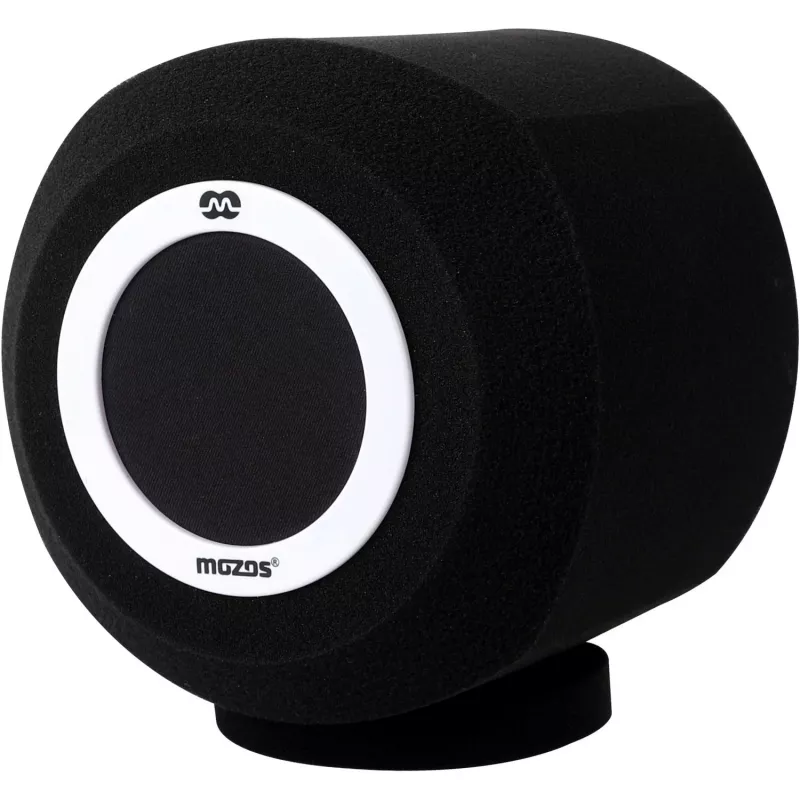 MOZOS PS-4 Sferinis putplasčio mikrofonų pop filtras / vėjo gaubtas, juodas