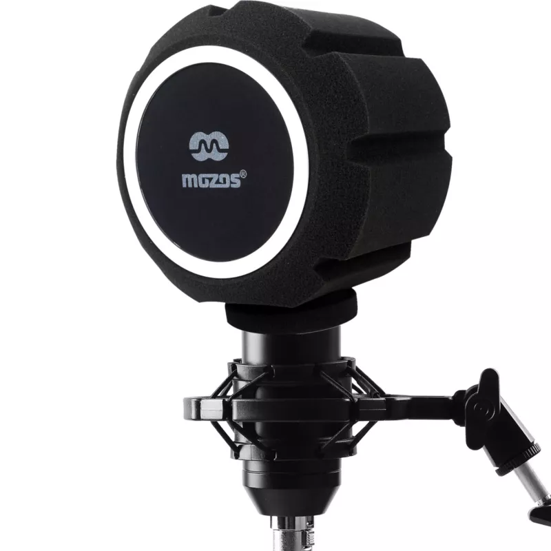 MOZOS PS-5 Sferinis porolono pop filtras mikrofonui - juodas