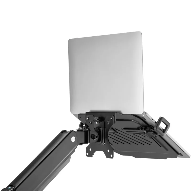 MOZOS LP-BASIC Laptop Tray for Monitor Arms, Black, Steel, VESA 75x75/100x100 mm, 10 inch-17.3 inch