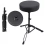 MOZOS PB02 Sulankstomas būgnų taburetė / sostas, juoda, 280 mm sėdynė, 450-550 mm aukštis