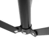 MOZOS PB02 Sulankstomas būgnų taburetė / sostas, juoda, 280 mm sėdynė, 450-550 mm aukštis