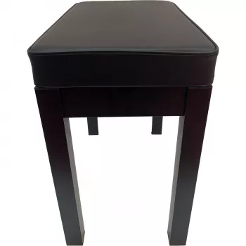 MOZOS PB03 pianino suoliukas – reguliuojamas aukštis, eko-oda, juodas