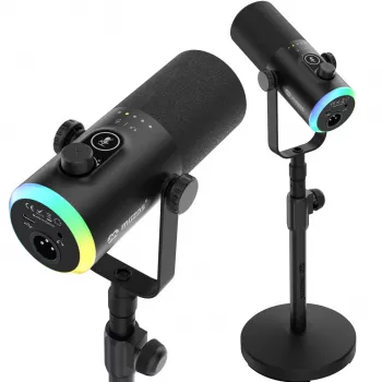 Mozos GM-ONE USB XLR RGB LED mikrofonas juodas