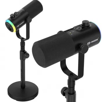 Mozos GM-ONE USB XLR RGB LED mikrofonas juodas
