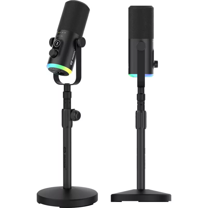 Mozos GM-ONE USB XLR RGB LED mikrofonas juodas