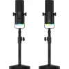 Mozos GM-ONE USB XLR RGB LED mikrofonas juodas