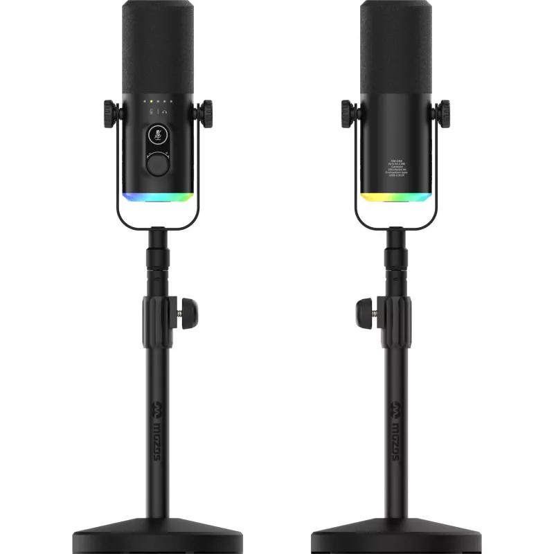Mozos GM-ONE USB XLR RGB LED mikrofonas juodas
