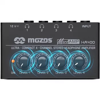MOZOS HA400 4 kanalų stereo ausinių stiprintuvas