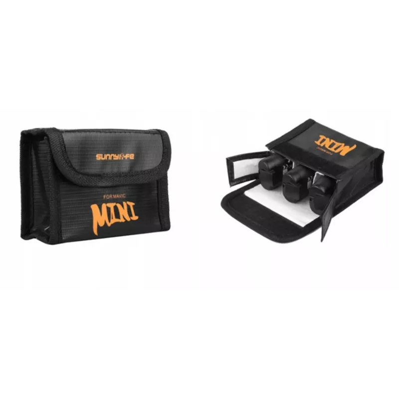 SUNNYLIFE Fireproof Battery Safe Bag, skirta DJI Mavic Mini / Mini 2 / Mini SE – talpina 3 baterijas