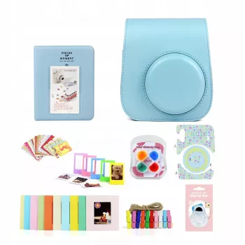 LOVEINSTANT 8-in-1 Camera Accessory Kit, skirta Fujifilm Instax Mini 11 – mėlyna