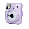 LOVEINSTANT apsauginis dėklas Fujifilm Instax Mini 11 – skaidrus violetinis su blizgučiais