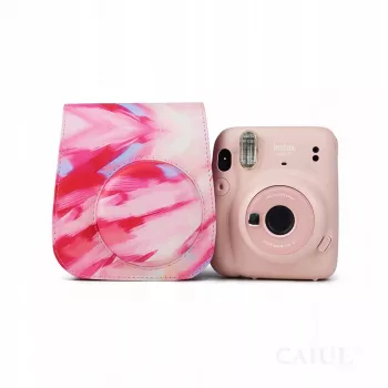 LOVEINSTANT Case Cover Pouch, skirta Fujifilm Instax Mini 11 – Brush Strokes raštas