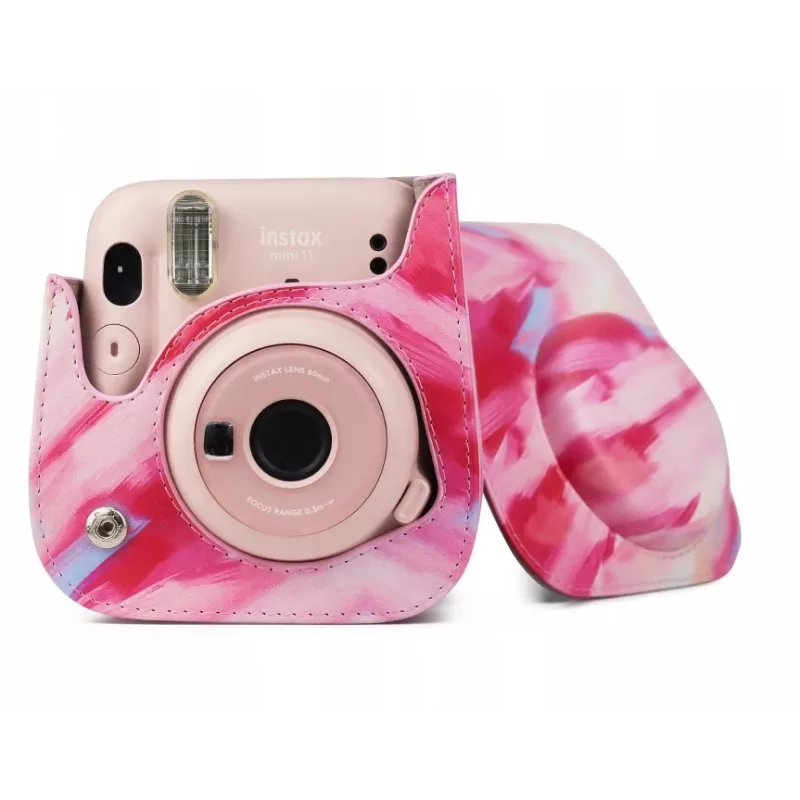 LOVEINSTANT Case Cover Pouch, skirta Fujifilm Instax Mini 11 – Brush Strokes raštas