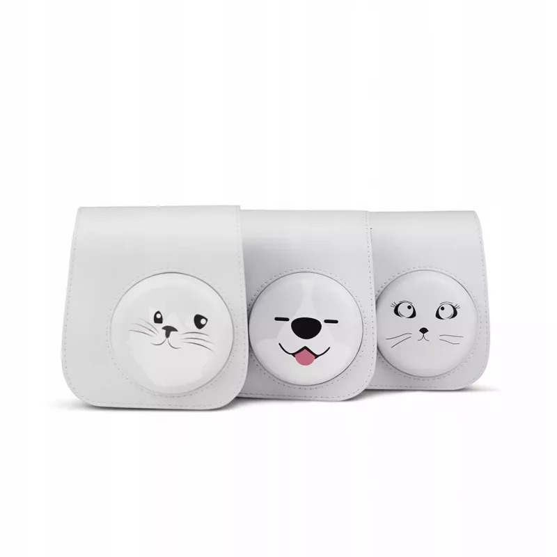 LOVEINSTANT Case Cover Pouch, skirta Fujifilm Instax Mini 11 – šuns dizainas, pilka