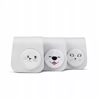 LOVEINSTANT apsauginis dėklas Fujifilm Instax Mini 11 fotoaparatui – mielas katės dizainas, pilka