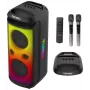 TONSIL Party Dance 1600 nešiojamas Bluetooth kolonėlių garsiakalbis su LED šviesomis, karaoke, 1600W PMPO, 80W RMS, 10 inch žemų dažnių garsiakalbiu, TWS, FM radiju, mikrofonu ir nuotolinio valdymo pulteliu