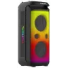 TONSIL Party Dance 1600 nešiojamas Bluetooth kolonėlių garsiakalbis su LED šviesomis, karaoke, 1600W PMPO, 80W RMS, 10 inch žemų dažnių garsiakalbiu, TWS, FM radiju, mikrofonu ir nuotolinio valdymo pulteliu
