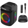Tonsil Party Dance 800 nešiojamas Bluetooth garsiakalbis su karaoke, disko LED, 80 W RMS, 2x8 inch žemų dažnių garsiakalbiais, juodas