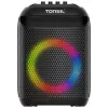 Tonsil Party Dance 800 nešiojamas Bluetooth garsiakalbis su karaoke, disko LED, 80 W RMS, 2x8 inch žemų dažnių garsiakalbiais, juodas