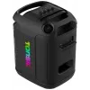 Tonsil Party Dance 800 nešiojamas Bluetooth garsiakalbis su karaoke, disko LED, 80 W RMS, 2x8 inch žemų dažnių garsiakalbiais, juodas