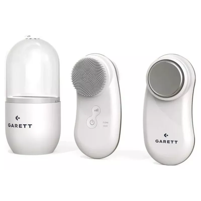 Odos priežiūros prietaisų rinkinys Garett Beauty Multi Clean (baltas) + Glow Eye (baltas)