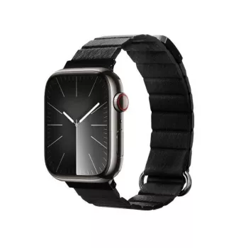 Crong Eclipse Odinė Magnetinė Apyrankė Apple Watch 44/45/46/49 mm (Juoda)