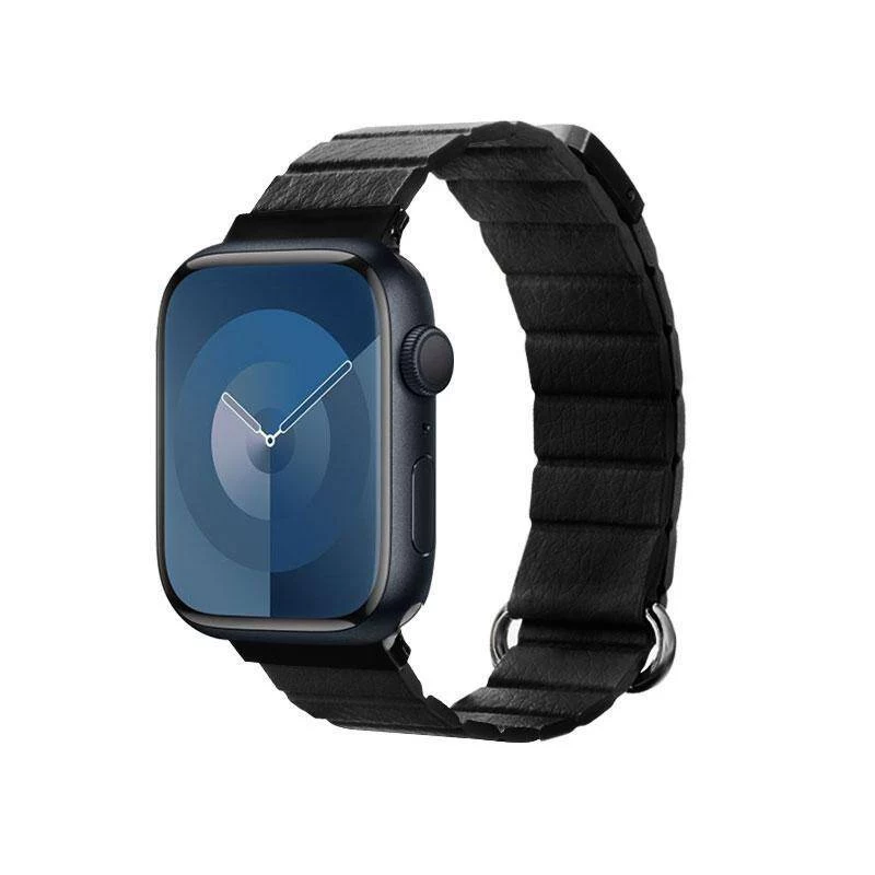 Crong Eclipse Odinė Magnetinė Apyrankė Apple Watch 44/45/46/49 mm (Juoda)