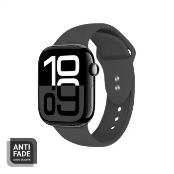 Crong Liquid Silicone Watch Strap, skirtas Apple Watch 44/45/46/49 mm - Graphite