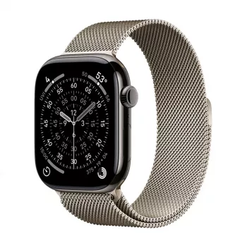 Crong Milano Steel – Nerūdijančio plieno dirželis, skirtas Apple Watch 44/45/46/49 mm (Šampano spalvos)