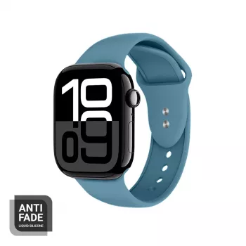 Crong Liquid Silicone Watch Strap, skirtas Apple Watch 38/40/41/42 mm – Marine Blue
