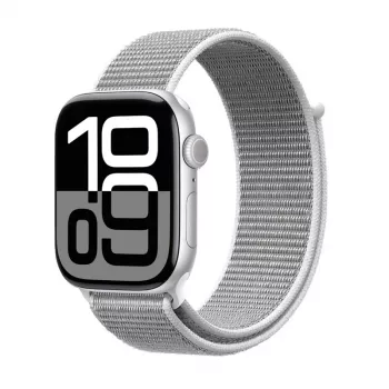 Crong Nylon Sport Loop, skirta Apple Watch 38/40/41/42 mm (Silver Grey)