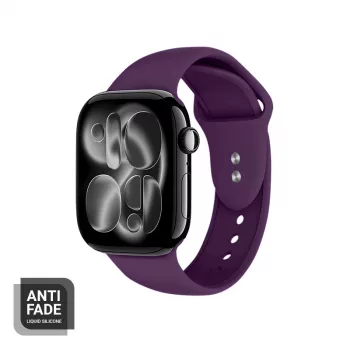 Crong Liquid Silicone Sport Band, skirta Apple Watch 44/45/46/49 mm - Slyvinė