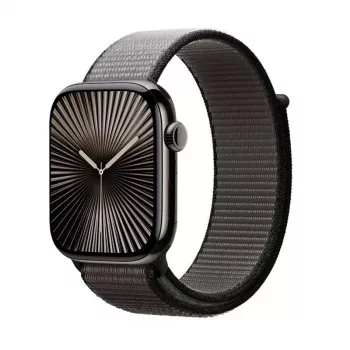 Crong Nylon Sport Loop, skirta Apple Watch 44/45/46/49 mm (Night Grey)