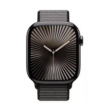 Crong Nylon Sport Loop, skirta Apple Watch 44/45/46/49 mm (Night Grey)