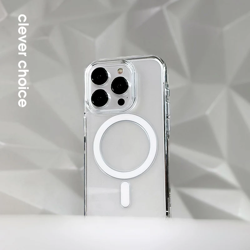 Crong Clear MAG Pro Dėklas, skirtas iPhone 16 Pro, MagSafe, Skaidrus