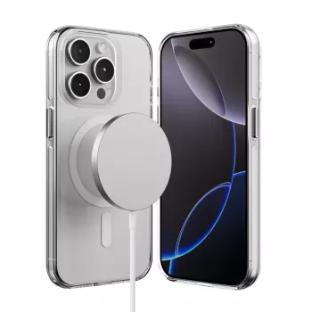 Crong Clear MAG Pro dėklas, skirtas Apple iPhone 15 Pro su MagSafe (permatomas)